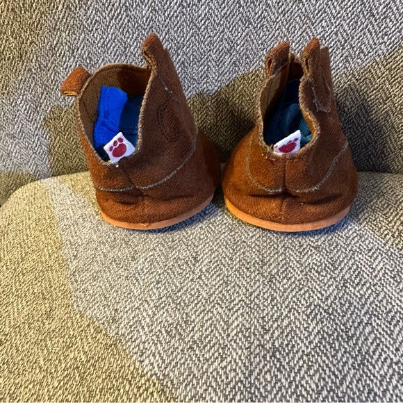 Build-A-Bear Workshop Cowboy Boots Stitched Brown Slip On Woody Western BABW - Picture 6 of 8